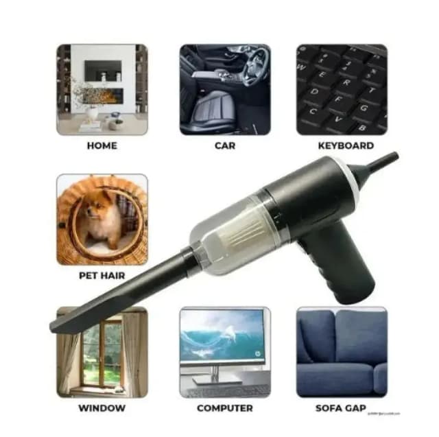 JMW Premium Multifunctional All-in-1 Portable Vacuum Cleaner, Duster, Blower, and Air Pump (Wireless Handheld) for Car, Home, and Office