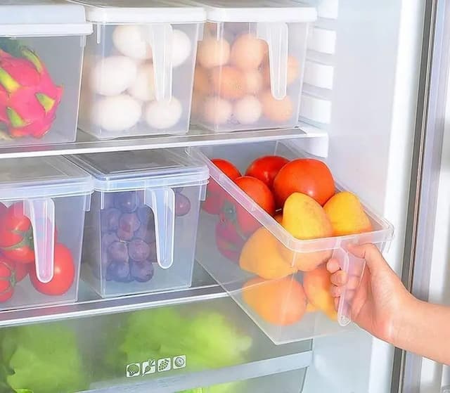 New Refrigerator Food Handle Storage Basket Picnic Basket Kitchen Spices Desktop Baskets Sundries Fruit Vegetable Storage Baskets