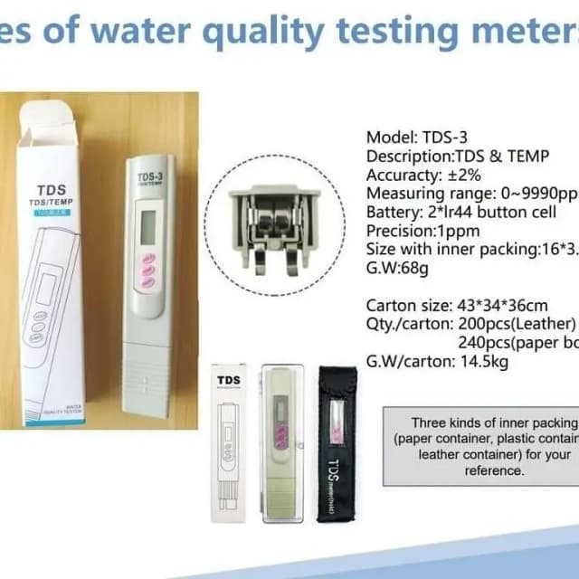 TDS Meter - 3 in 1 Water Quality Testing Device