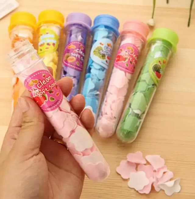RN Portable Outdoor Paper Soap Pocket Bottle for Hand Washing with Scented Sheets