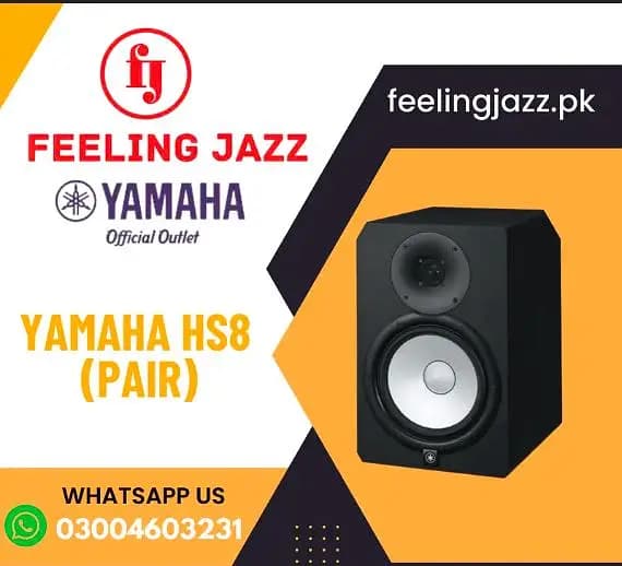 Yamaha HS8 Studio Monitors Box Pack | Digital | Piano | Guitar
