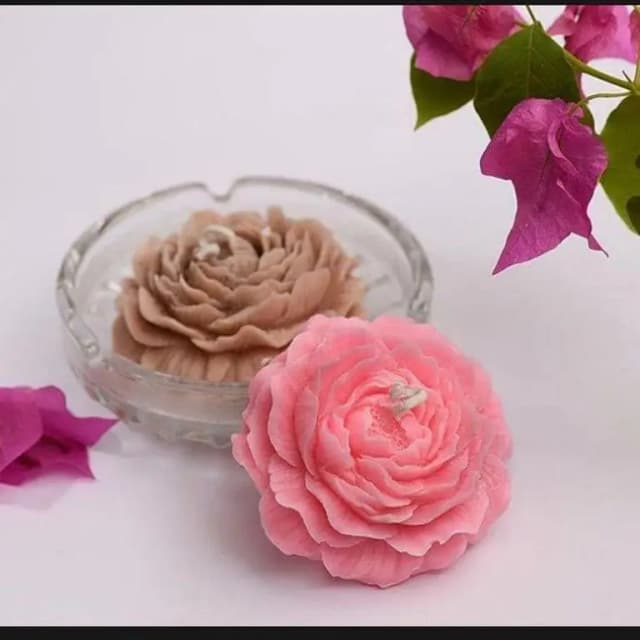 Pack of 8 Peony Flower Scented Candles for Home Décor and Custom Orders