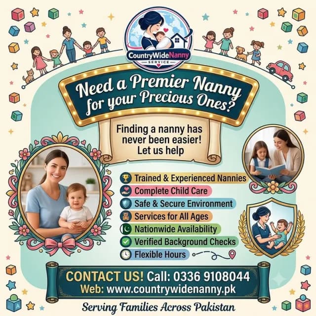 Professional Nanny & Babysitter  | Trusted Child Care in Isb & Rwp