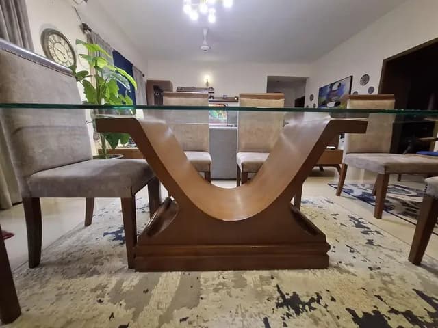 6 Seater Dining Table | Dining Set | Wooden Dining Table | Dining Chai