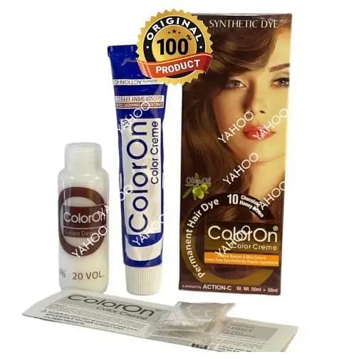 Honey Brown Permanent Hair Color - Long-Lasting Synthetic Dye for All Hair Types