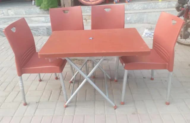 plastic chairs and table set - dining chairs set