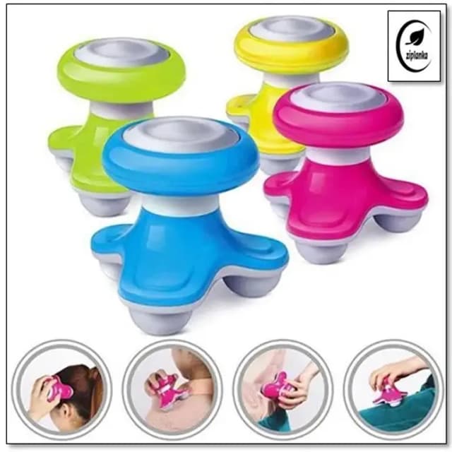 Apple Electric Portable Head and Neck Massager - Compact Mini Massager for Men & Women with USB and Battery Options