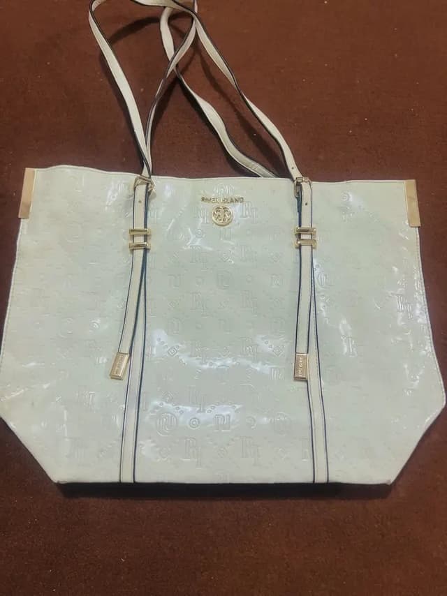 River islaand white patent Tote bag