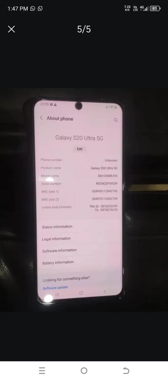 Samsung Mobile S20 Ultra