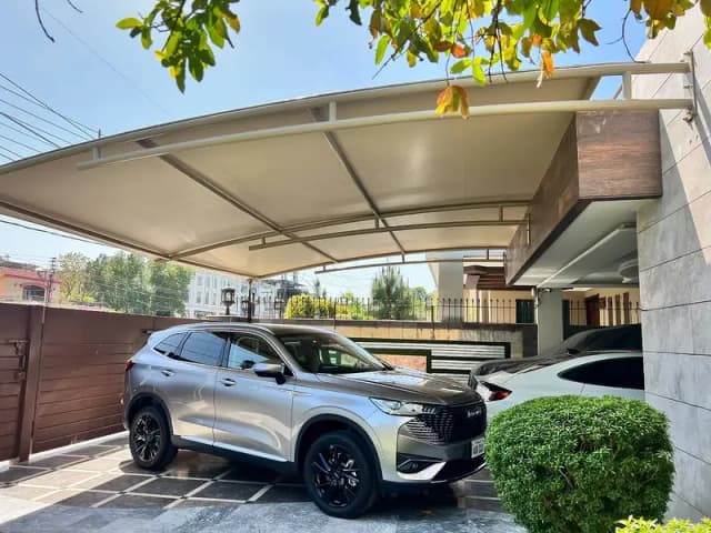 Car roof shade, parking shade, Tensile fabric shed, Car porch shade
