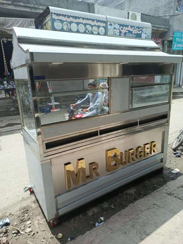 Burger Preparation Station, shawar Counter, Stainless Steel fastfood