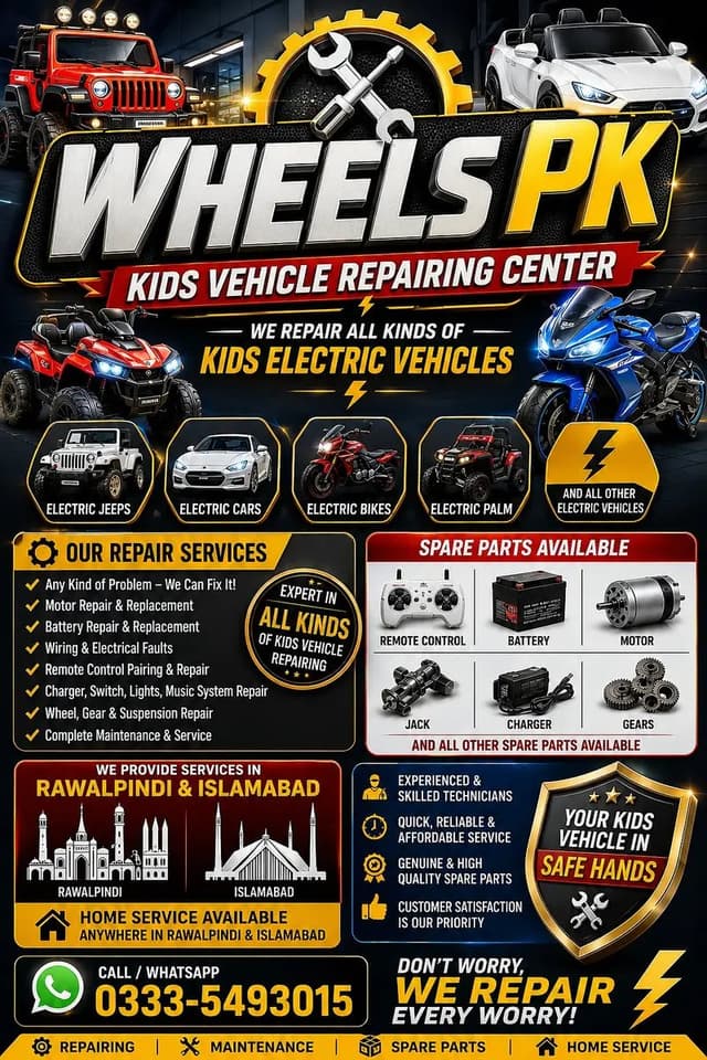 kids bike and car repairing| electric bikes /home Visit Available jee