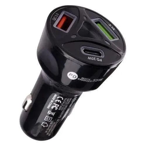 VITAL 55W PD 3.0 Quick Charge Power Adapter for Cars - 1 Piece