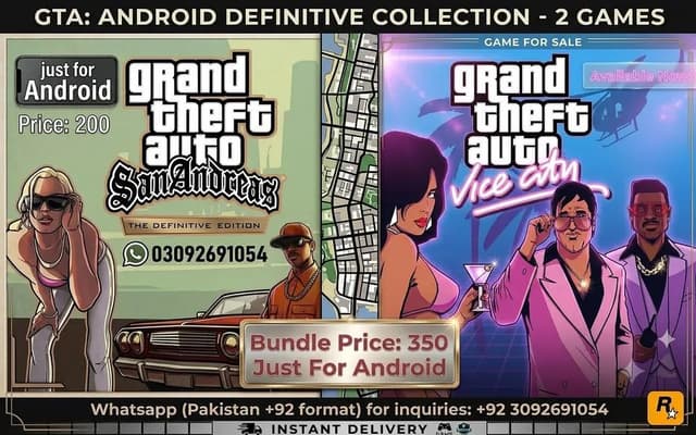 Just for Android | GTA Vice City & Sanandrease Game | Available.