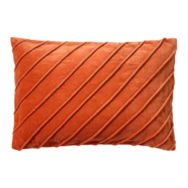 Pack of 2 Velvet Cushion Covers in Orange - 12 x 18 inches