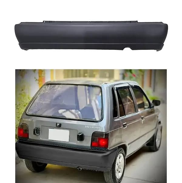 Suzuki Mehran Rear Bumper Black | New Genuine Fit Replacement