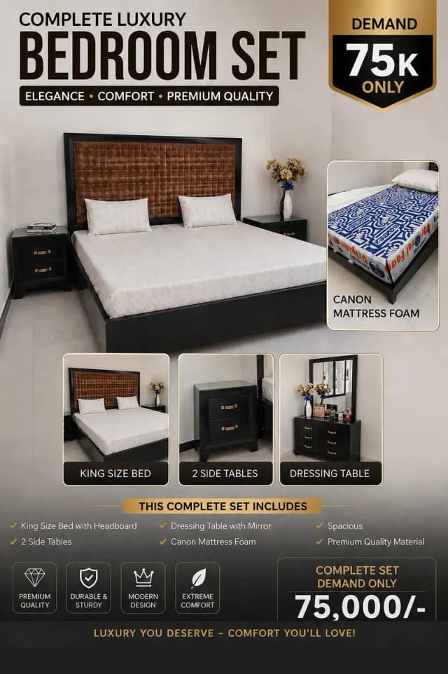 Bed set - king size bed - Complete bedroom set