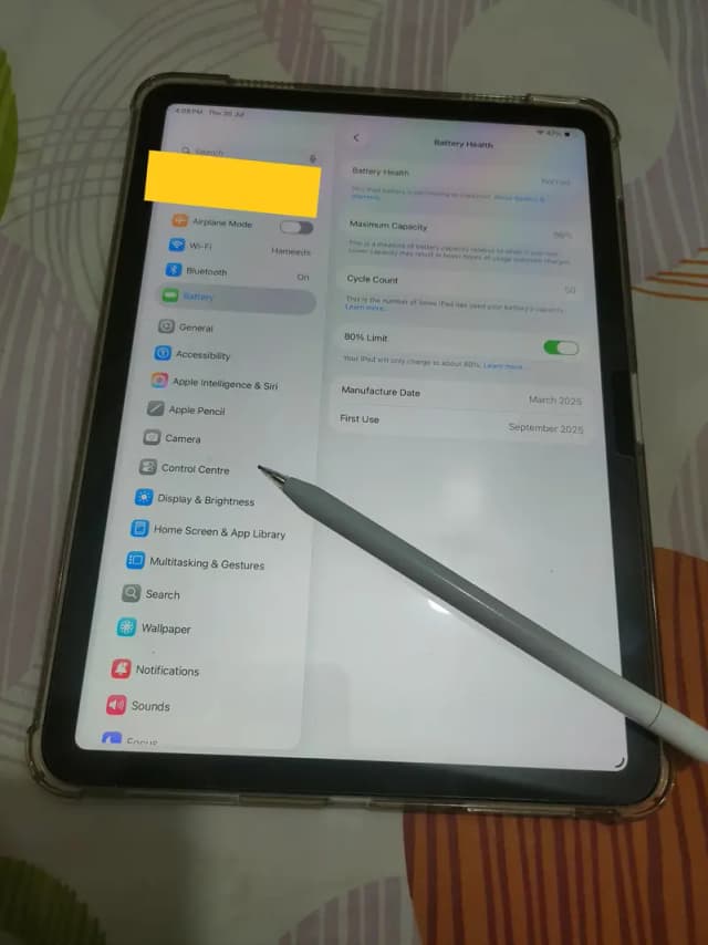 Apple ipad air 7 m3 128gb wifi ( 1 month warranty left )