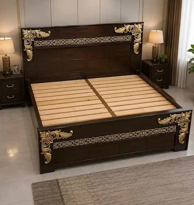 bed / bed set / wooden bed /double bed / side tables & Dressing table