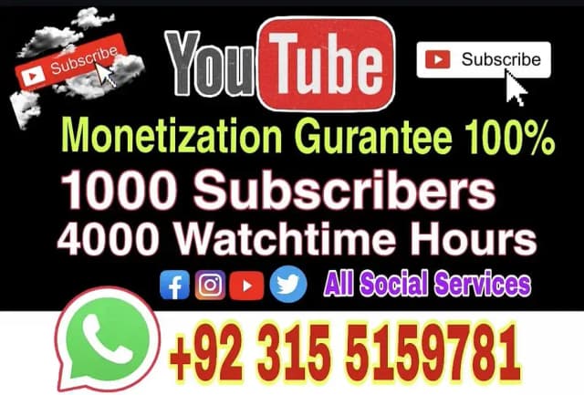 YouTube Monetization 4000 Watchtime 1k subscribers | YouTube Views