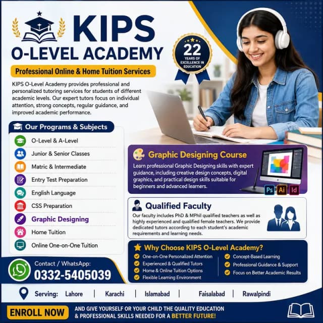Home Tutor/Online Tution/O-A Level/Entry Test/English Language/Matric