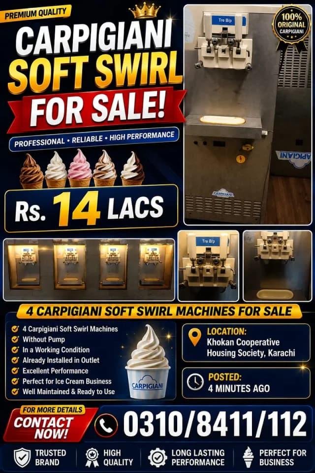 Carpigiani soft swirl /Ice Cream Machine/Ice Crusher for sales