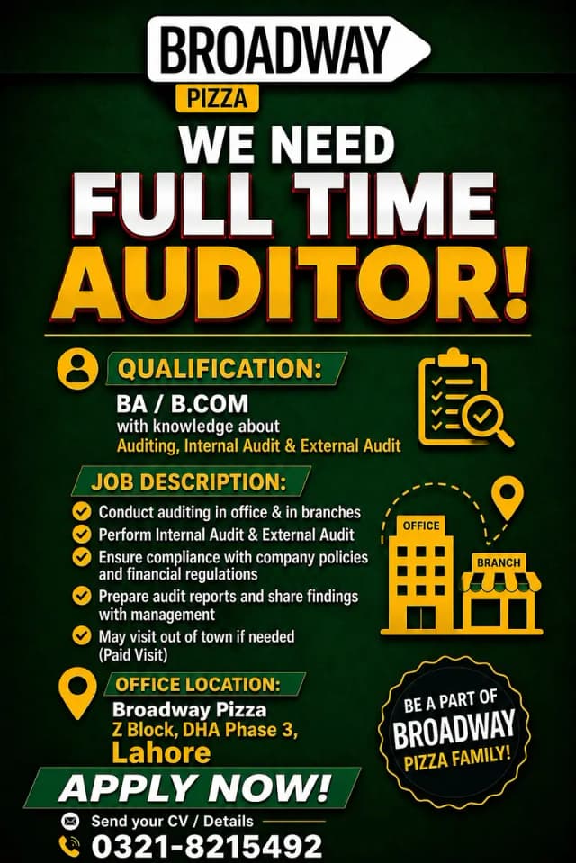 We required an AUDITOR