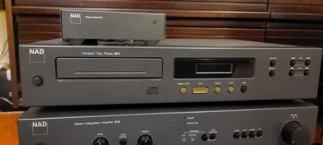NAD stereo amplifier, CD player