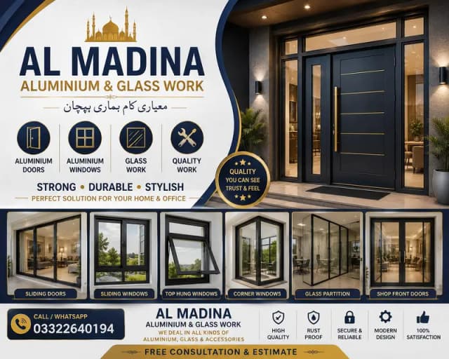 GLASS PARTITIONS ALUMINIUM WINDOW'S WINDOW BLINDS SHOWER CABINETS WORK
