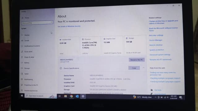 Dell Latitude E7240 — Core i5 | 8GB RAM | 119GB SSD25