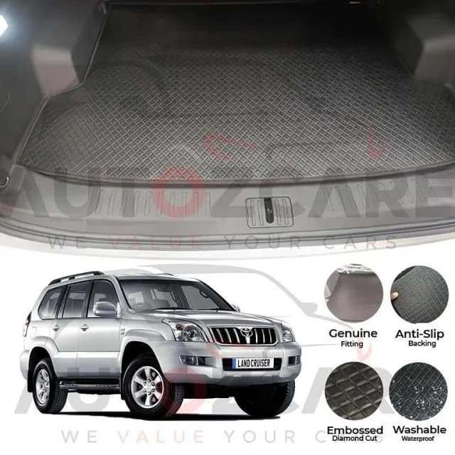 Toyota Prado FJ120 China Rexine Custom-Size Trunk Mat - Model 2003-2008