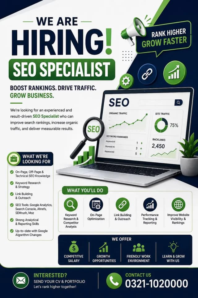 We’re Hiring - SEO Specialist – SEO Expert  - Office Jobs