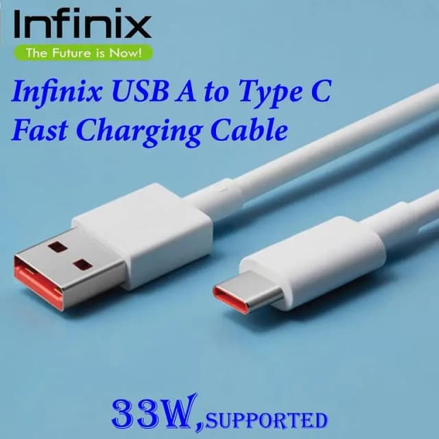 Original Infinix 33 Original Xiaomi Mi 6A Turbo Charger Cable 1 Meter | USB Type-A to Type-C Data Sync | 120W HyperCharge Fast Charging Cord for Mi Redmi PocoKey
