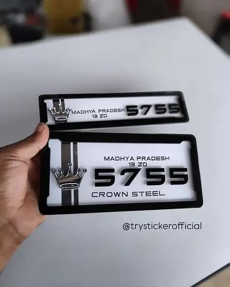Car Number Plate,Premium Custom, Fancy, and Replica Steel Number