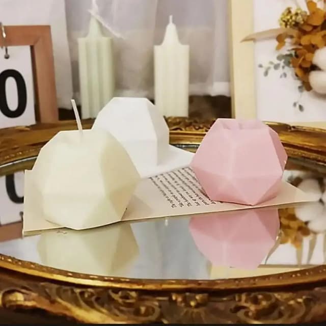 3D Irregular Rhombohedral Ball Candle - Scented Candle for Home Decor and Relaxation