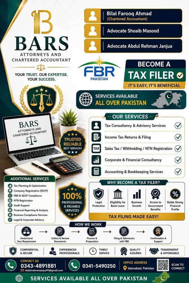 Tax consultan | Income tax return, NTN registration and FBR services