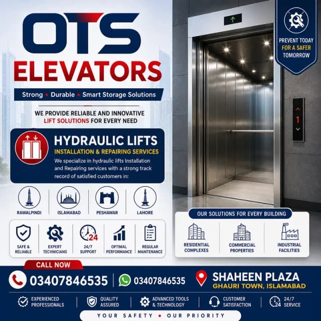 Lift Repair & Maintenance Services | Elevator Installation Islamabad