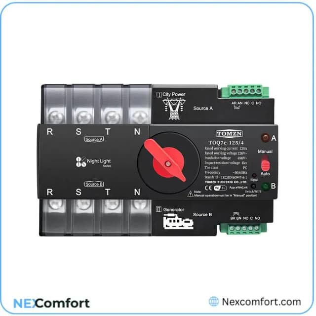TOMZN Smart Changeover ATS Switch 4P | Three Phase 125A