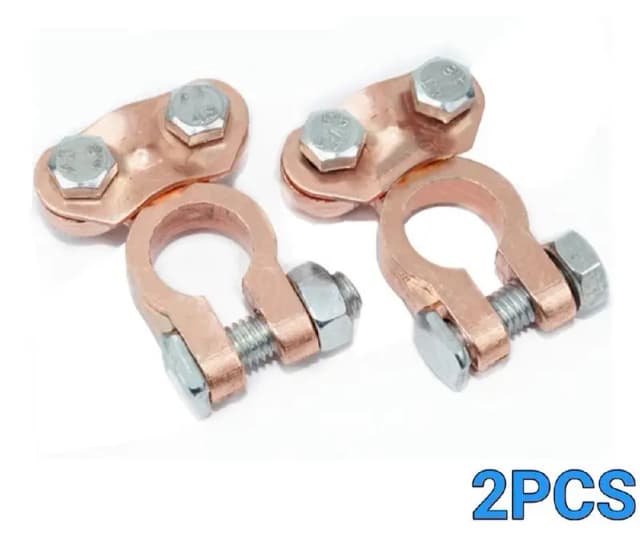 Set of 2 Universal Battery Terminal Connector Clamps for 12V Car and Vehicle Batteries