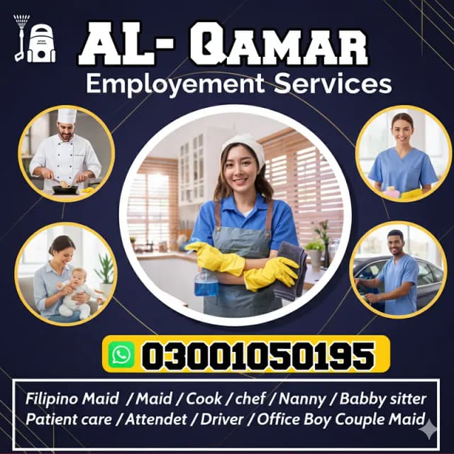 Maids / House Maids / cook / Nanny , chef / Baby Sitter maid available