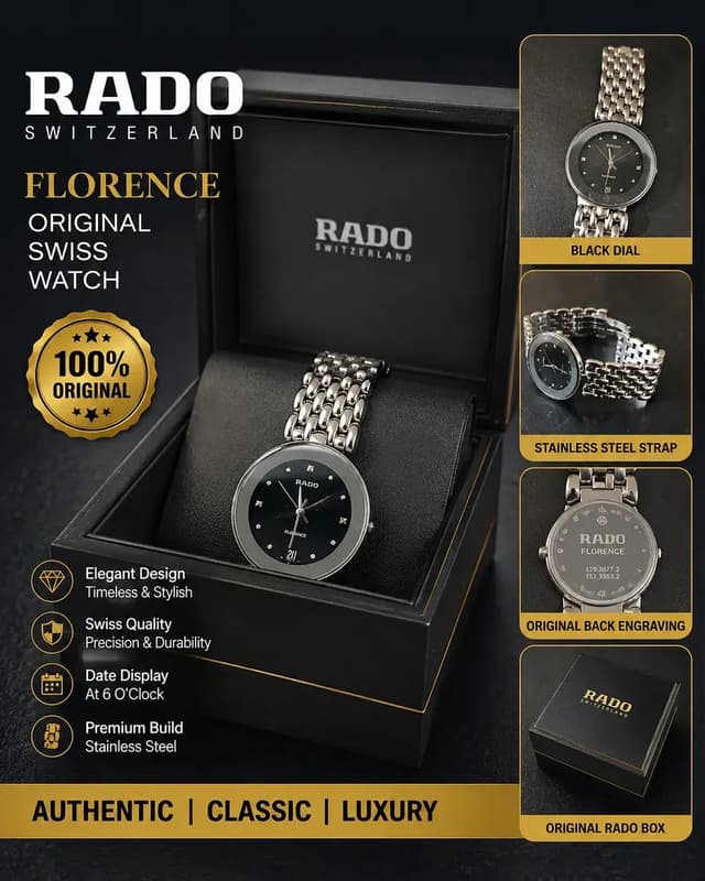Original RADO Florence Swiss Watch with Original Box | Sapphire Cryst