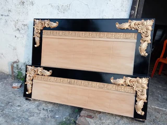 Double bed / bed set / king size bed / wooden bed / bed / Furniture