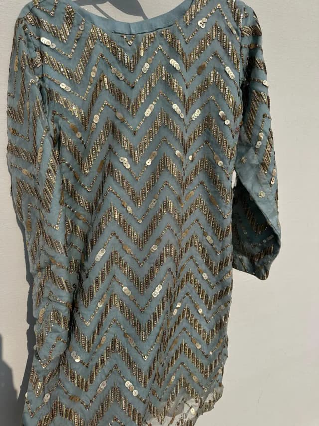 3 piece embroidered dress