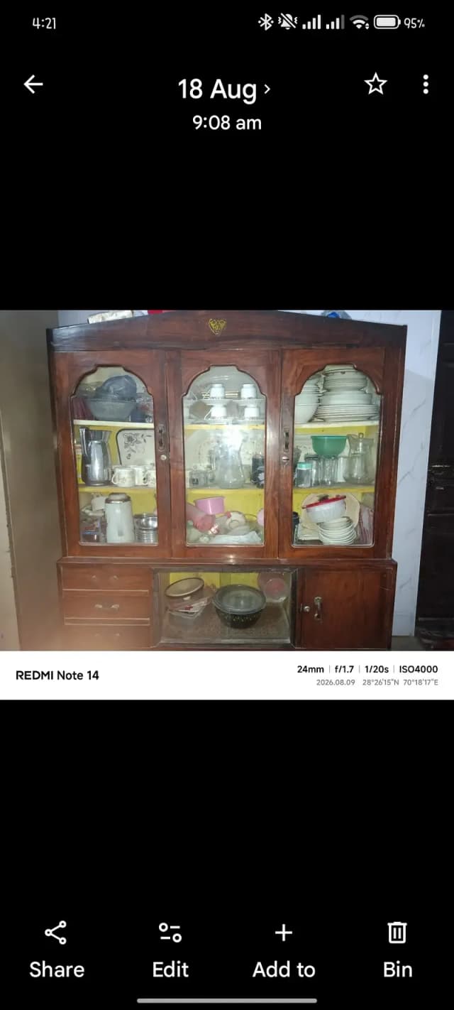 Interwood Wooden Kitchen Crockery Cabinet