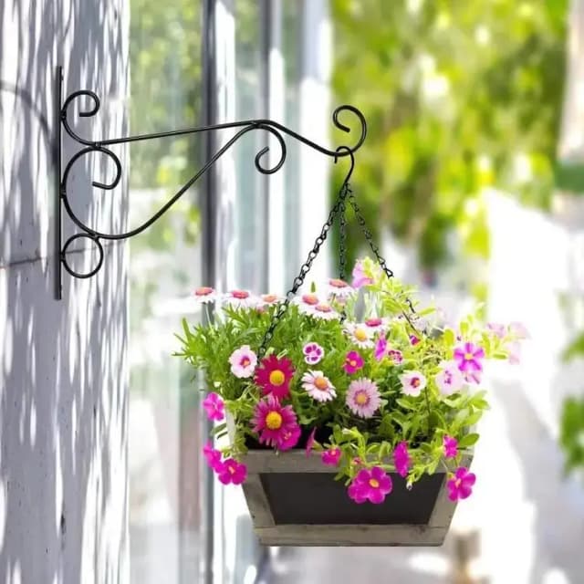 Set of 6 Iron Wall Hanging Stands for Flower Pots and Lights
