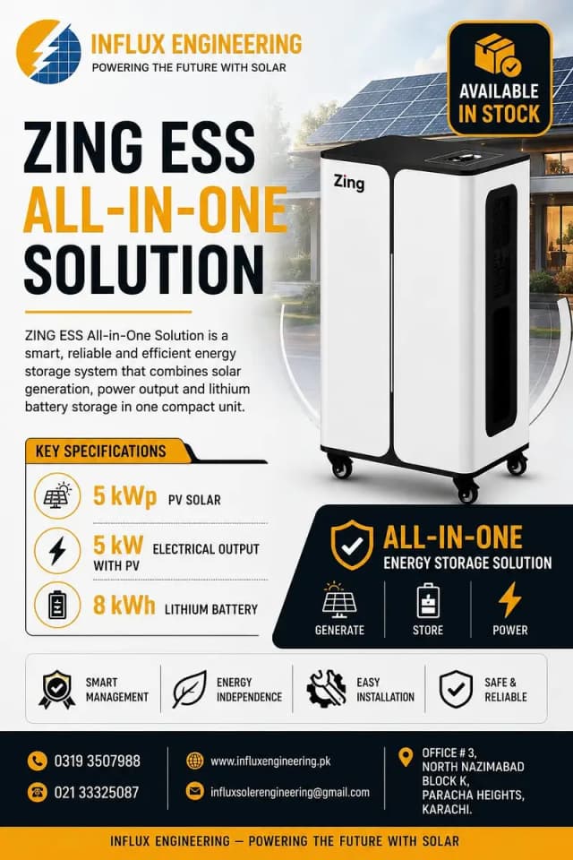 ZING EES  5INVERTERS+ 8KW BATTERY