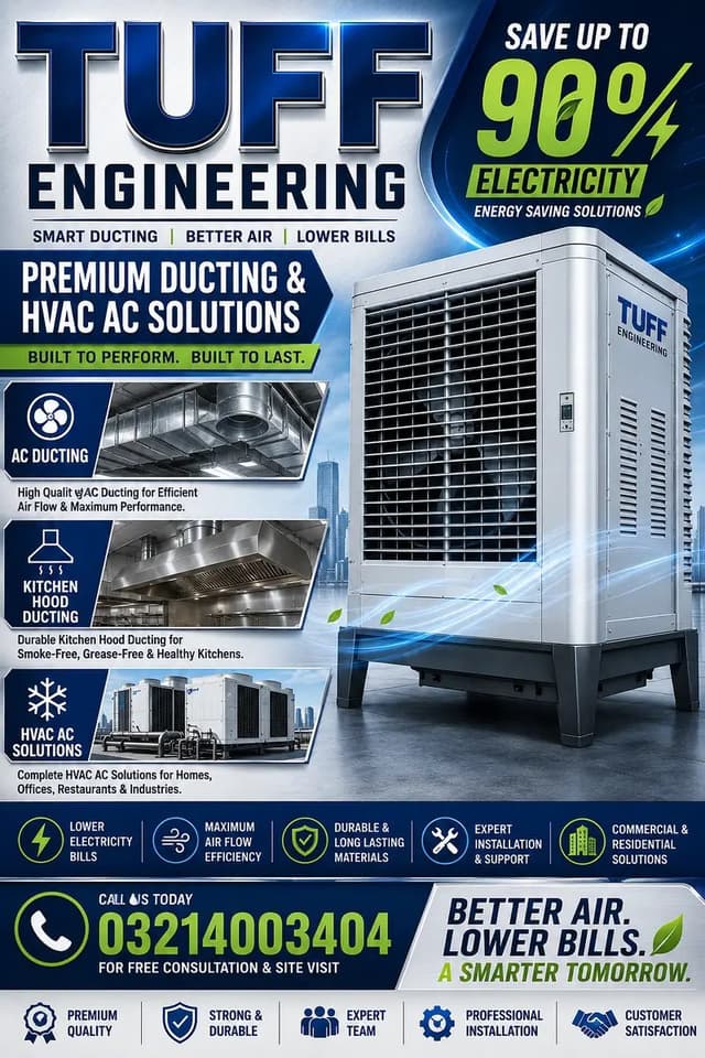 AC Ducting, Kitchen Hood & Exhaust Fan, Air Blower AHU ,Cooler Ducting