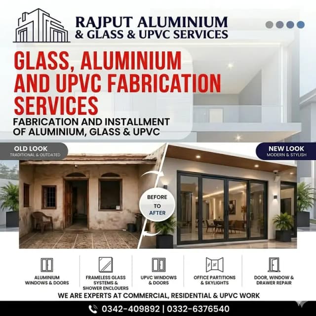 Glass & Aluminium Works , Windows , Doors & Glass , Frameless Glass