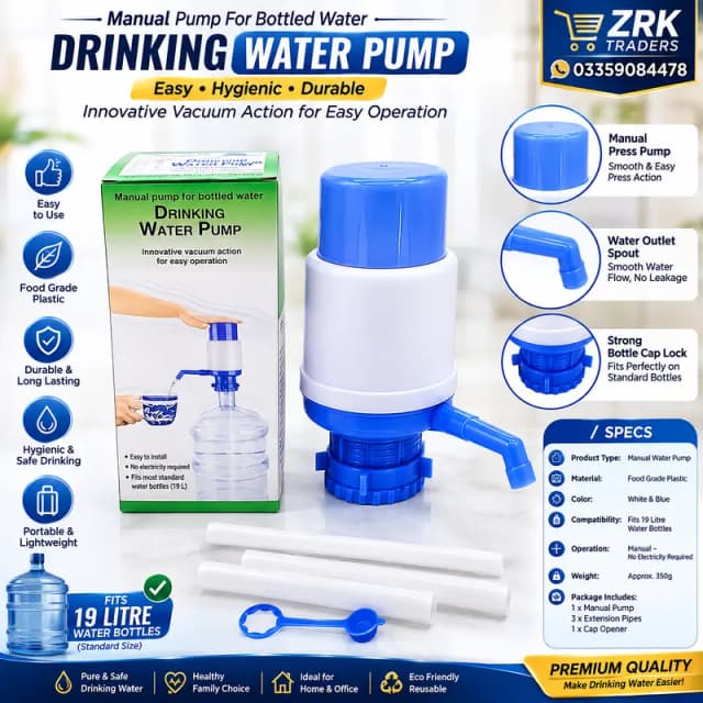 Manual Water Pump for 19 Litre Bottle | Hand Press Water Dispenser