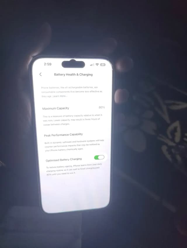 Apple iPhone 14 Pro Max factory unlock minor dot in panel